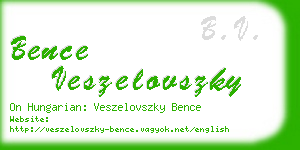 bence veszelovszky business card